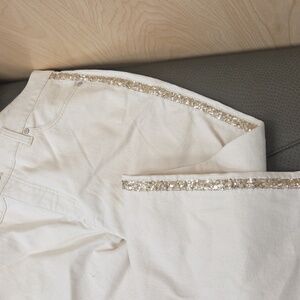 NWOT -Talbots Petite Jeans w/ Sequins Stripe